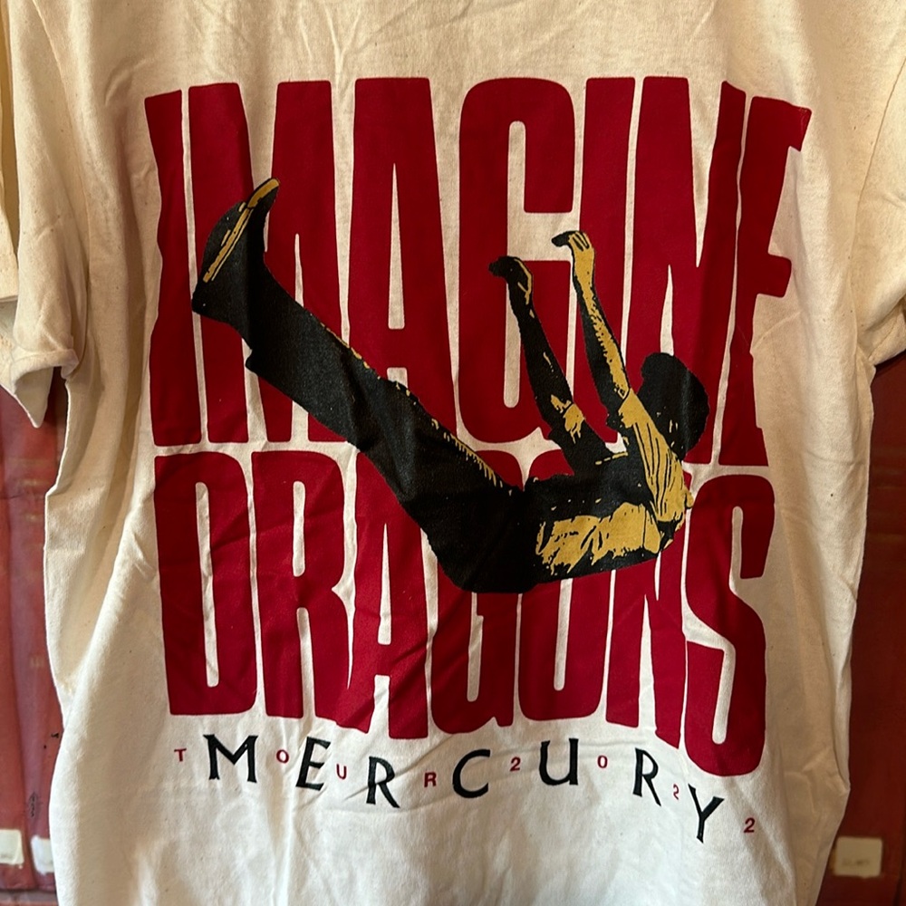 Imagine Dragons Mercury Tour 2022 White Graphic Concert Tee Youth Large